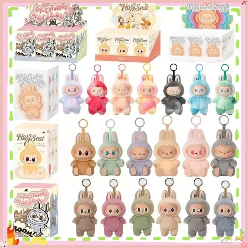 High-Quality Labubu V3 Macaron Keychain