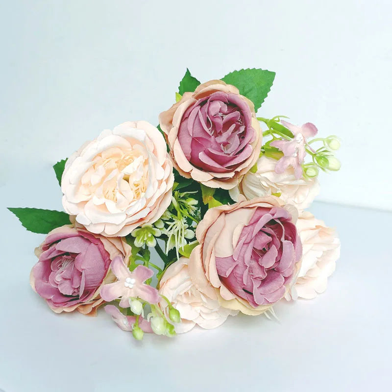 7-Head Artificial Peony Bouquet Décor