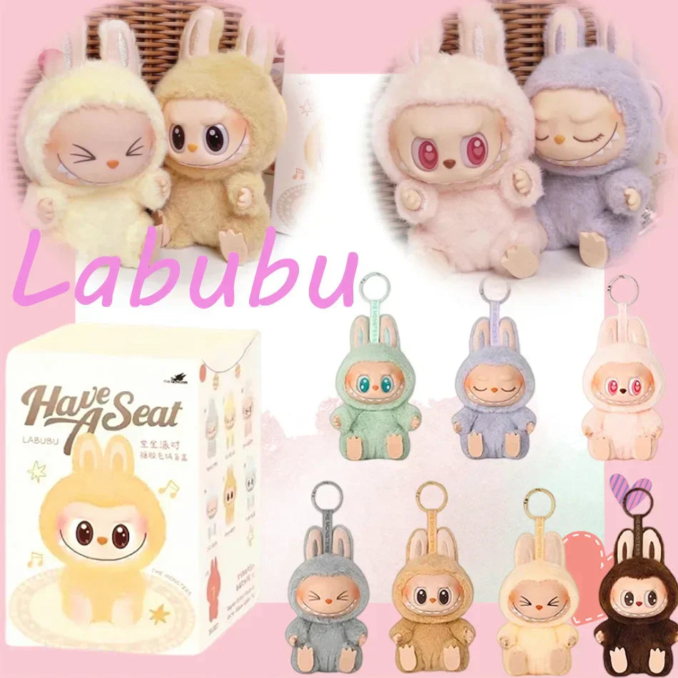 Hot Sales Anime Macaron Labubu Seat Series Keychain