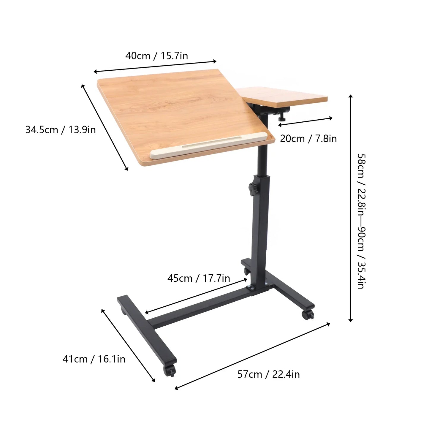 Home Office Rolling Laptop Desk