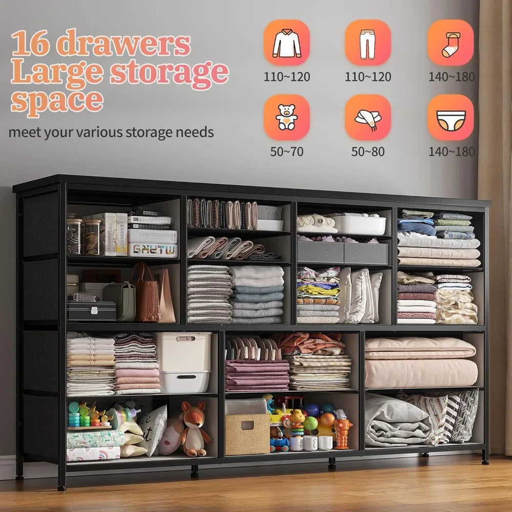 60'' TV Stand Dresser with Storage
