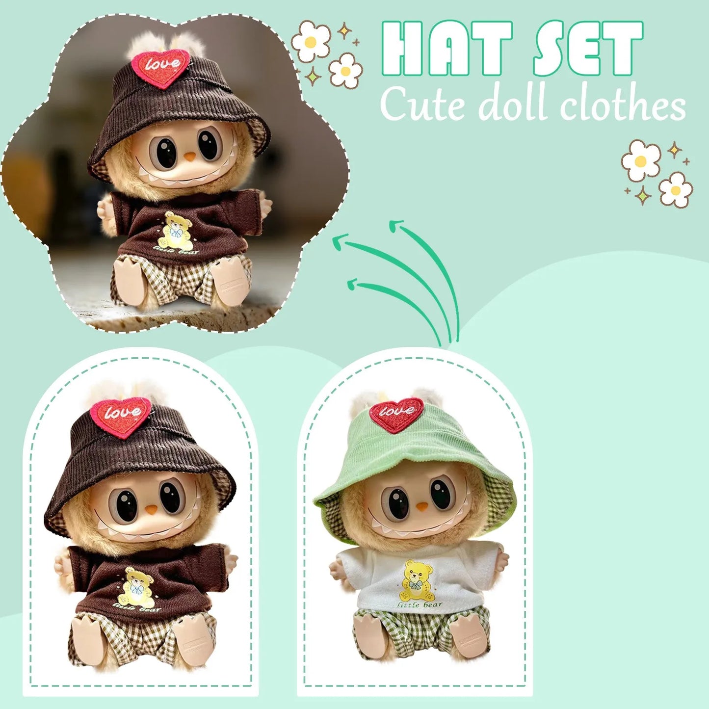 Labubu 17cm Doll Clothes Set