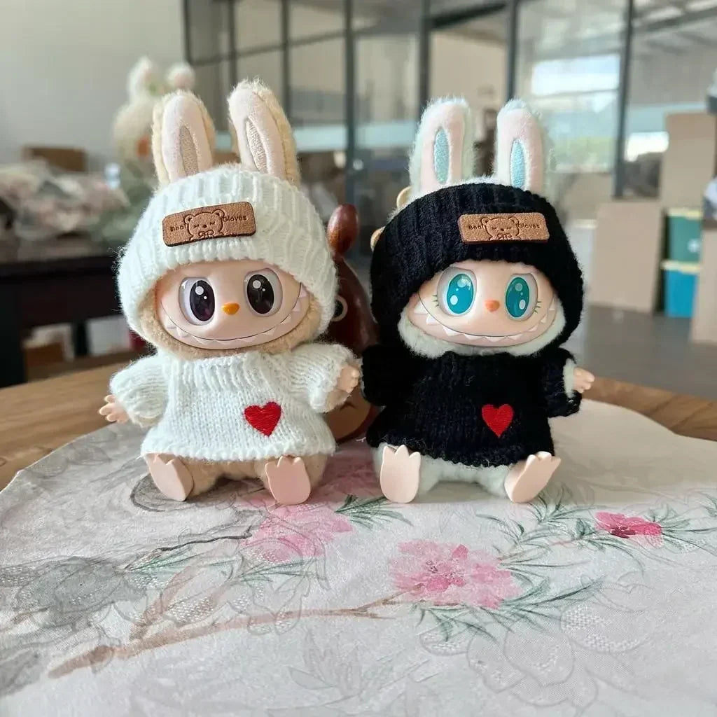 Labubu 17cm Monster Hoodie Doll Clothes Set