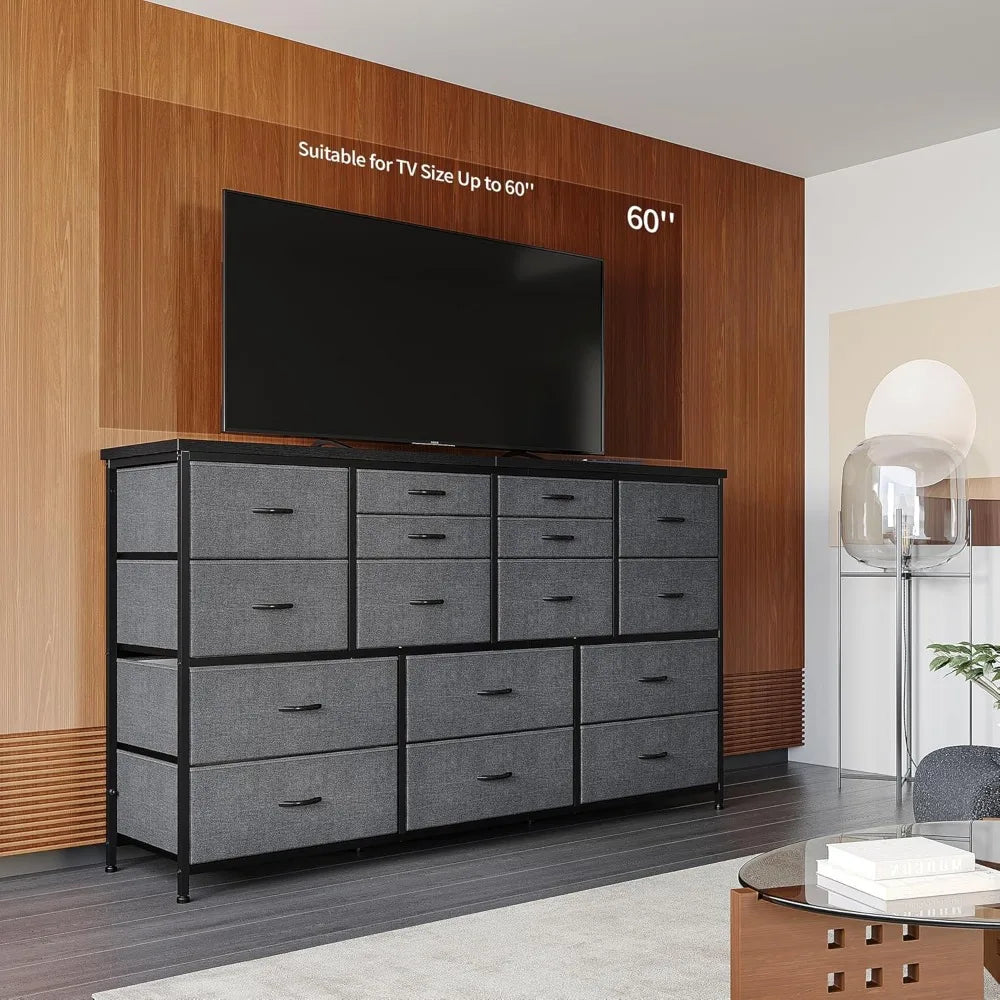 60'' TV Stand Dresser with Storage