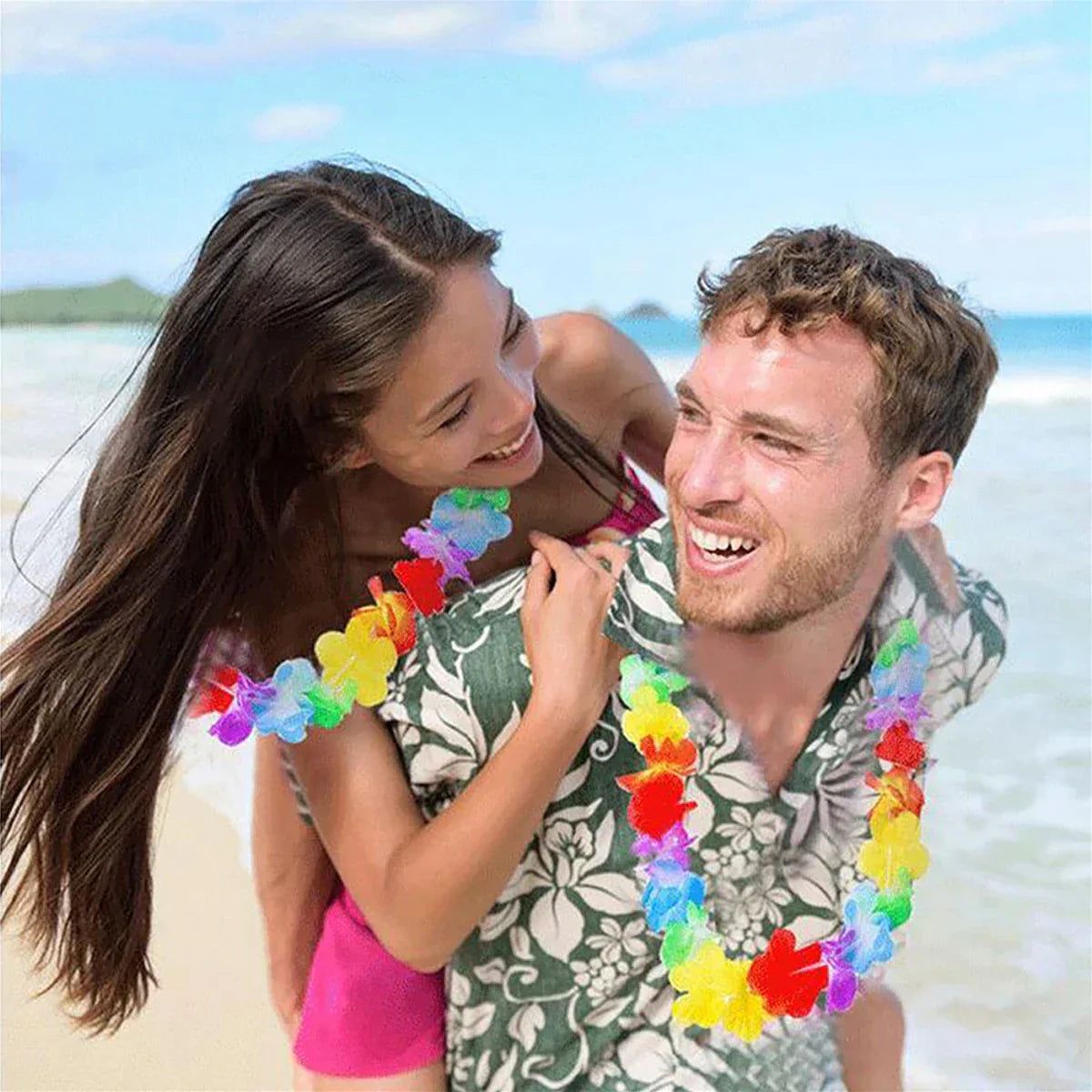 50/100PCS Hawaiian Flower Leis Garland