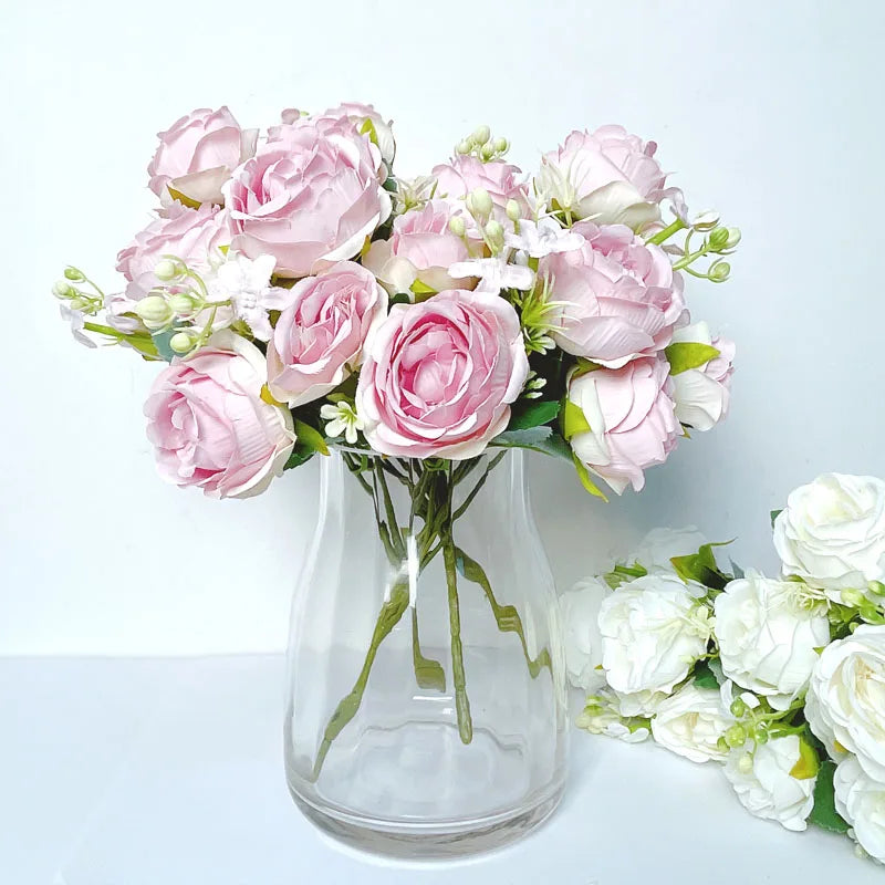 7-Head Artificial Peony Bouquet Décor