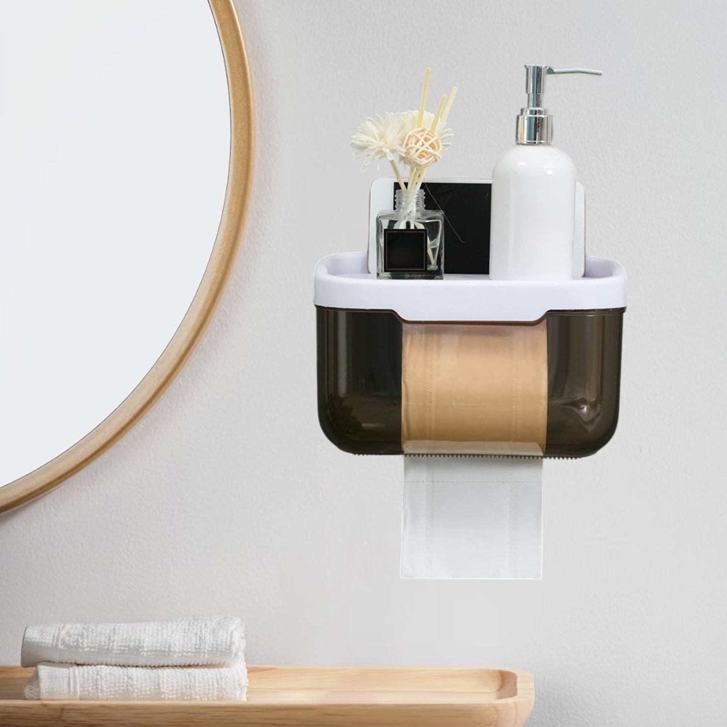 Kraoden Scandinavian Tissue Box for Home and Office, Stylish Drawer Organizer, Transparent Coffee Table Accessory, Convenient for Outdoor and Travel Use