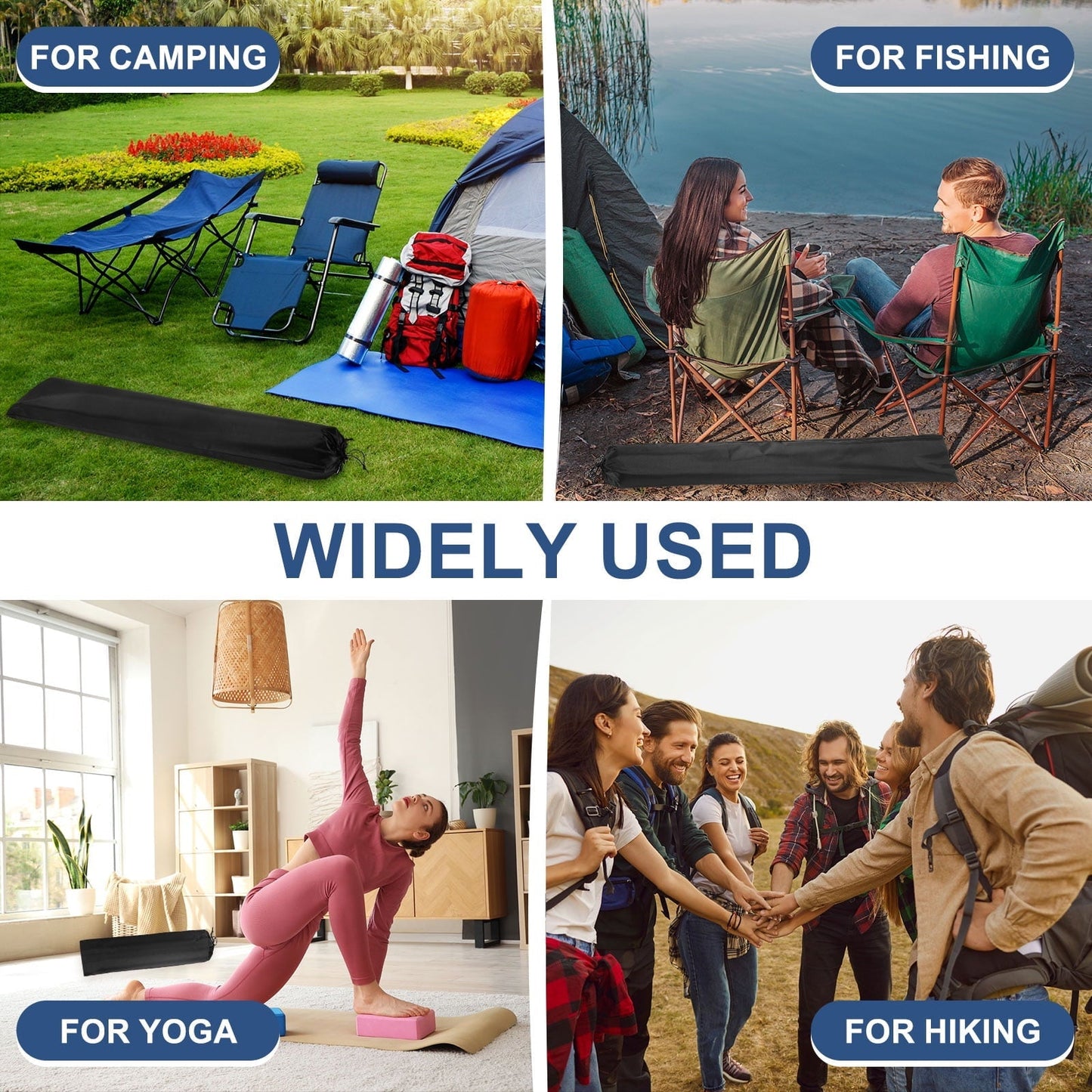 Camp Chair Replacement Bag 39" x 6" Nylon Carrying Bag Outdoors Folding Chair Cover Tripod Case Bag Black