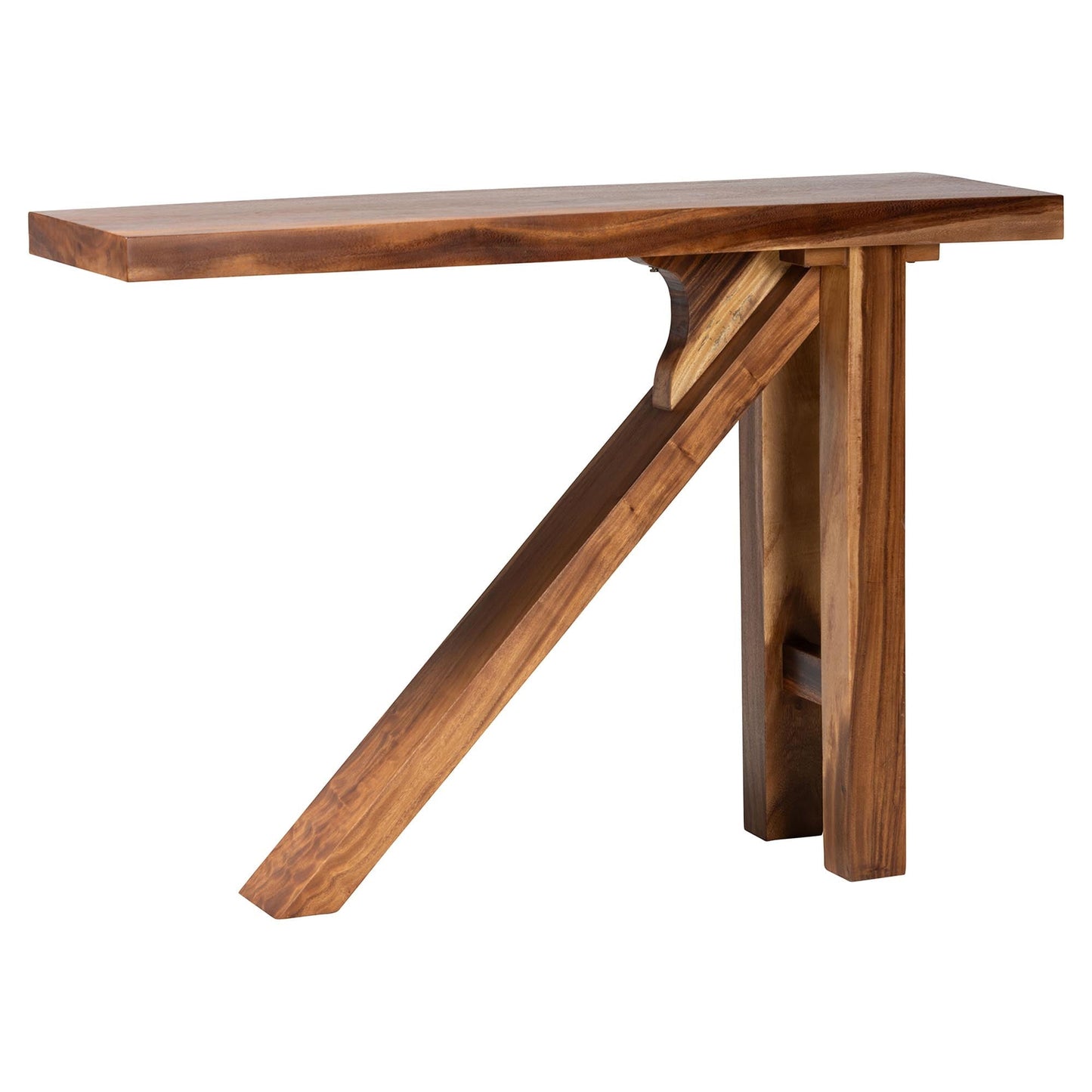 bali & pari Luli Rustic Bar Table, Bar Height, Natural Brown