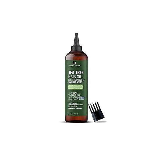 Botanic Hearth Tea Tree Oil for Hair (6.7 fl oz) | With Jojoba & Grapeseed Oils Soothes Itchy Scalp Fights Dandruff Non GMO Verified