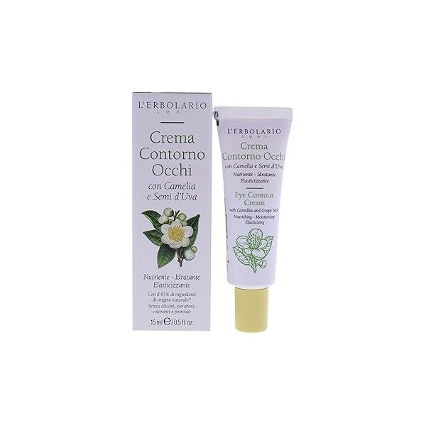 L'Erbolario Eye Contour Face Cream - Wearable For The Delicate Areas Of Rich In Active Ingredients Boosts Skin's Elasticity Ensures Protection And Nourishment Perfume Free 0.5 Oz