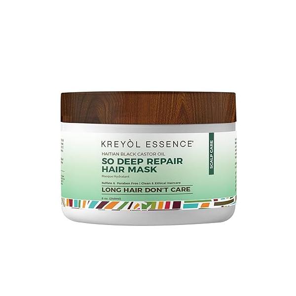 Kreyol Essence - 8 Oz DEEP CONDITIONER MASK, Scalp Care Reduce Shed + Repair Hair Mask, Overnight Moisture Mask
