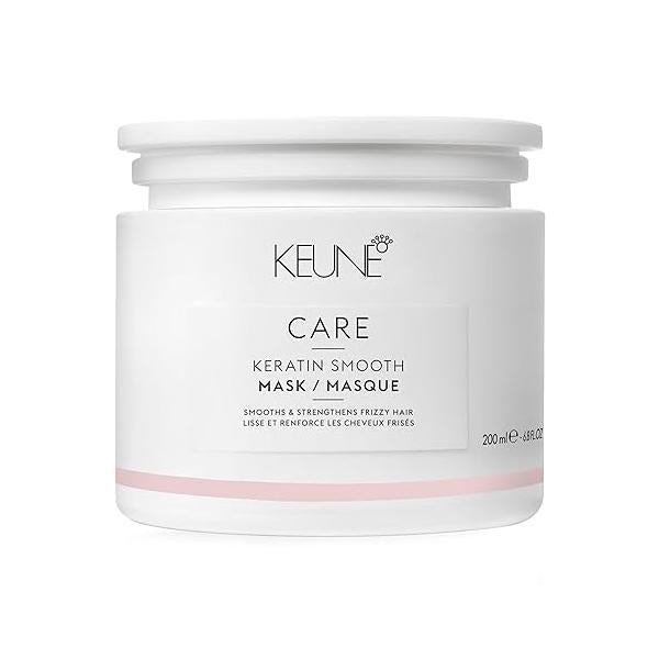 Keune Care Keratin Smooth Mask, Deep Conditioning & Repairing Treatment for Frizz-Prone Hair, 6.8 Fl Oz