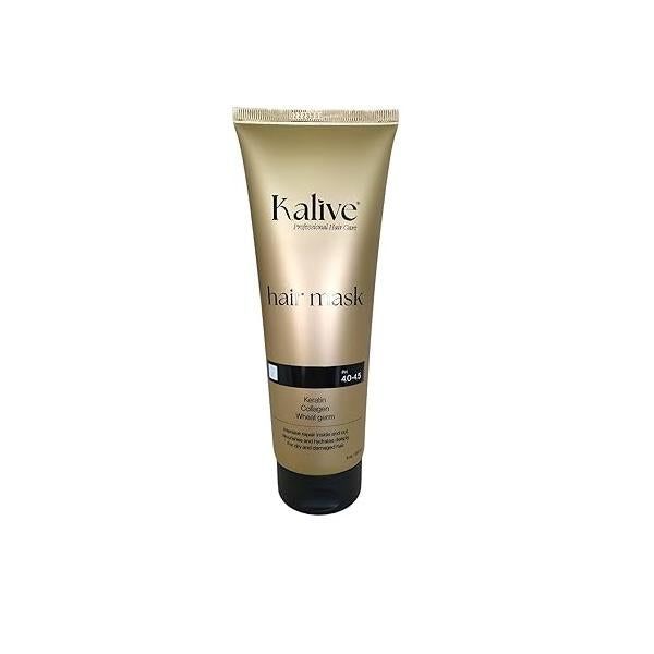 KALIVE Hair Mask for Deep Hydration & Repair - 8 oz. Keratin, Collagen Wheat Germ Care Products Dry, Damaged Hair.