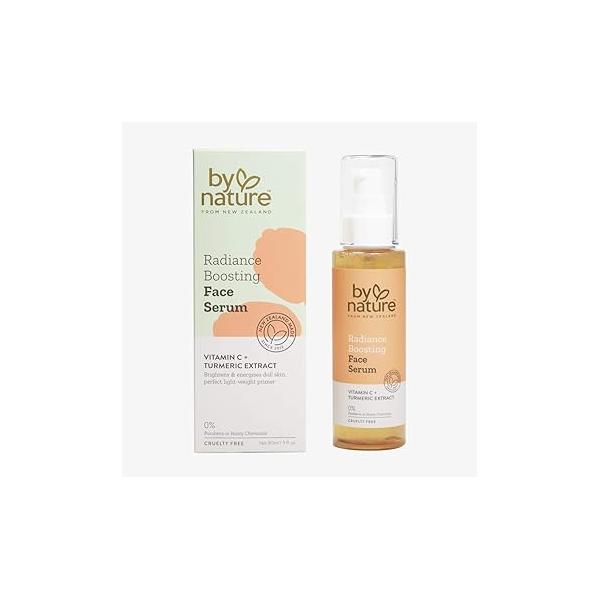 By Nature Vitamin C + Collagen Face Serum - Restore and Energize Tired Skin with Brightening C, Plumping Collagen, Plus Texture Enhancing Turmeric Premium Care for 3fl. oz.