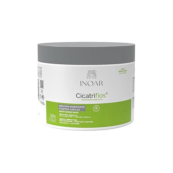 INOAR Cicatrifios Hair Mask with RejuComplex3 for Deep Repair, Frizz Control & Enhanced Softness, 17.6 Fl Oz