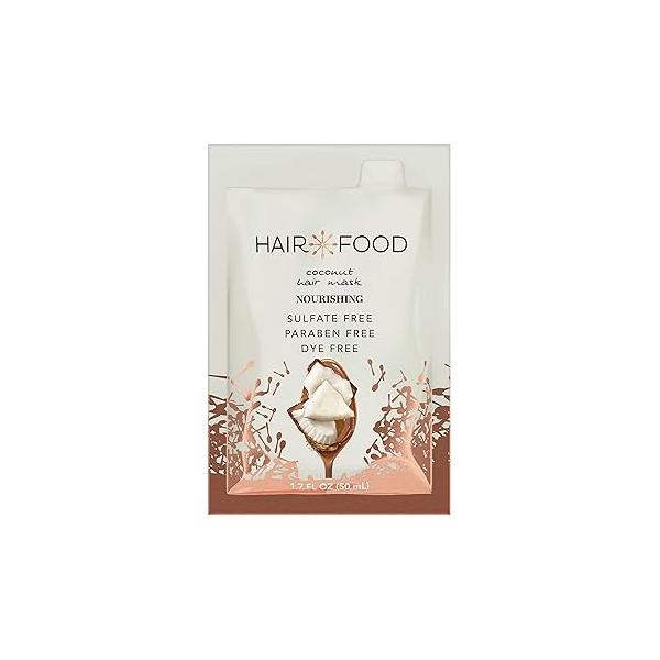 Hair Food Moisturizing Mask for Curly Hair, Coconut, Paraben & Dye Free 1.7 fl oz, 10 Count
