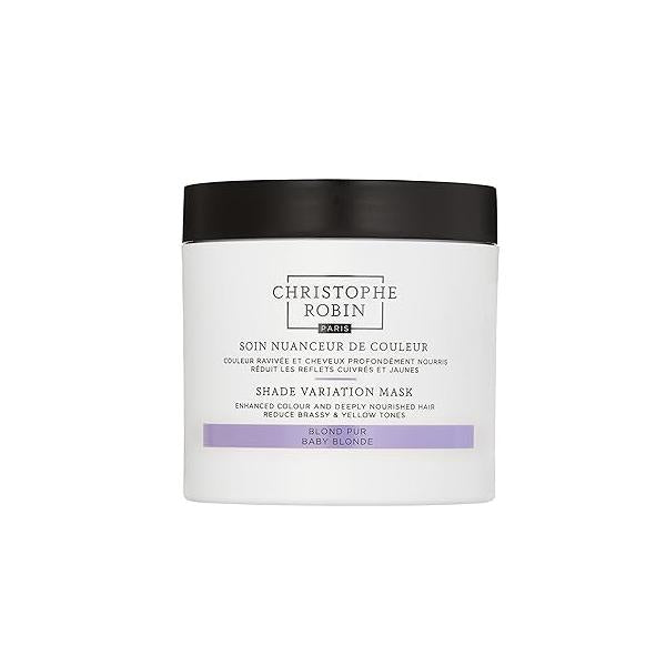 Christophe Robin Shade Variation Mask - Purple Hair Treatment for Neutralizing Brassy and Yellow Tones Baby blonde 250ml