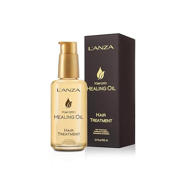 L'ANZA Keratin Healing Hair Oil Treatment, For Damaged Hair, Revives & Nourishes, Sulfate Free for with Phyto IV Complex, Cruelty Care