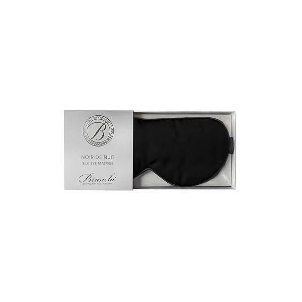Branche Beauty Belle De Nuit Sleep Mask - Silk Eye 6A 22 Momme Cover Sleepover Shade Blindfold for Luxury in Total Darkness (Creme)