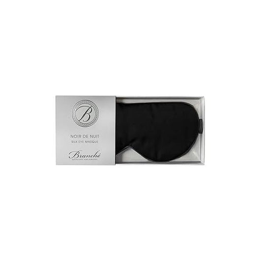 Branche Beauty Belle De Nuit Sleep Mask - Silk Eye 6A 22 Momme Cover Sleepover Shade Blindfold for Luxury in Total Darkness (Creme)