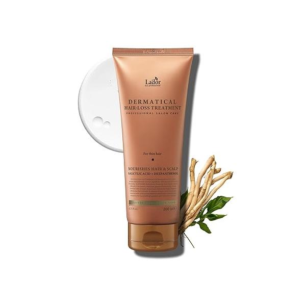 LA'DOR Dermatical Nourishing Strengthening Hair Mask Treatment - Hydrating Deep Conditioner for Dry Damaged Thinning to Silky Korean Haircare LADOR