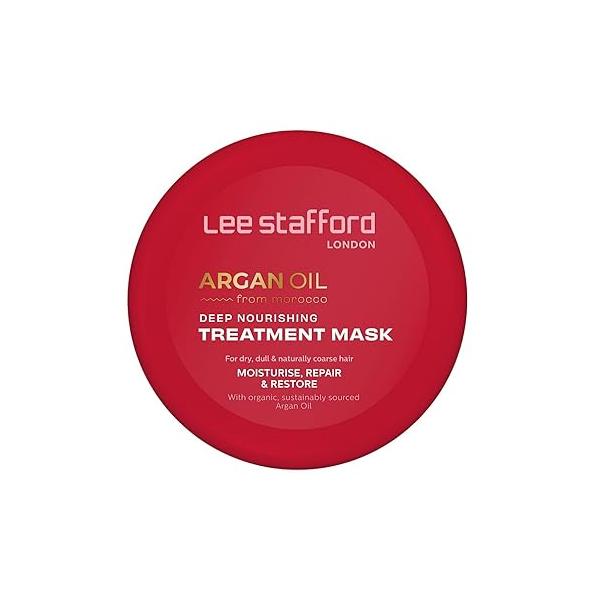 Lee Stafford Hydrating Hair Mask | Argan Oil Collection - Deep Conditioning Moroccan Treatment, Best for Dry, Damaged to Restore and Repair Moisture & Shine, 5 Minute Leave-In, 6.7 Fl Oz