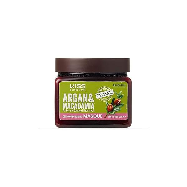 KISS Argan & Macadamia Deep Conditioning Masque 500mL (16.9 US fl.oz)