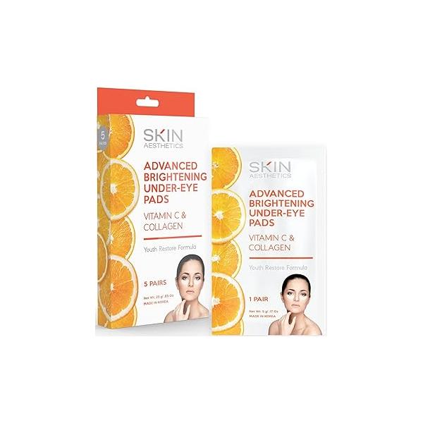 Hyaluronic & Collagen Under Eye Patches - Reduces Puffiness, Bags Wrinkles, Ultra Hydrating Dermatologist Tested Korean Skincare Clean Beauty, Cruelty-Free 5 Pairs