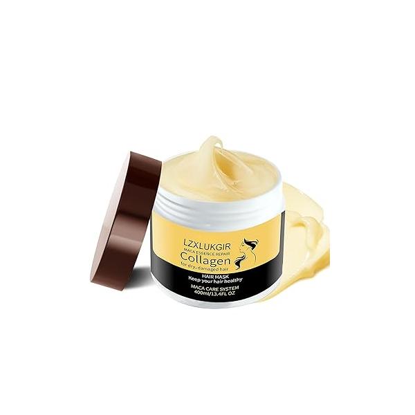 Collagen Mask for Hair,Keratin Hair Damaged Hair,13.4 oz 400ml,Deep Conditioning mask Essence,Moisturizing Mascarilla Para el Cabello,Keratina Alisar Pelo