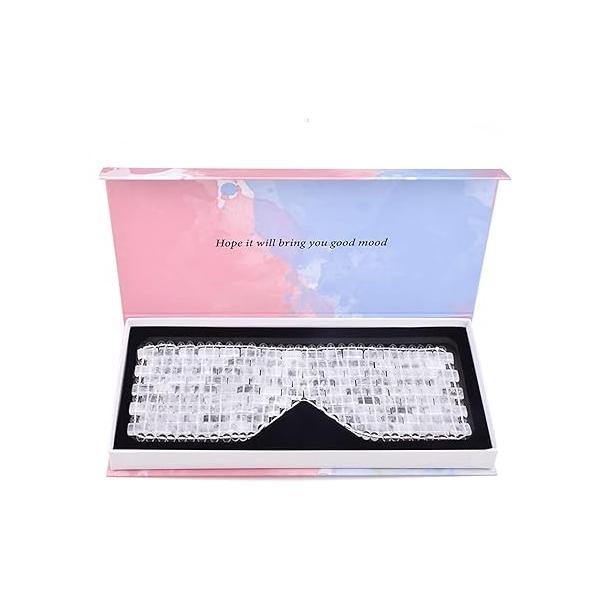 ideayard Crystal Eye Mask - Cooling Jade & 100% Clear Quartz Soothe Stone