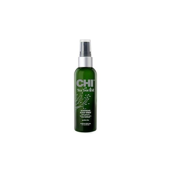 CHI Tea Tree Oil Soothing Scalp Spray, Moisturizing Spray For Relieving Irritation & Itching, Sulfate, Paraben, Cruelty-Free, 3 Oz