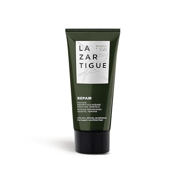 Lazartigue Repair Mask | Keratin Treatment for Damaged Hair Restructures Fiber & Reduce Split Ends Vegan, Sulfate Silicone Free