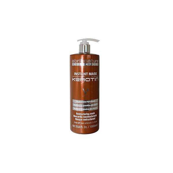 Instant Mask Keratin - 1000 ml Treatment for Severely Damaged Hair Restores Strength to the Fibre Powerful Anti-Frizz Conditioner