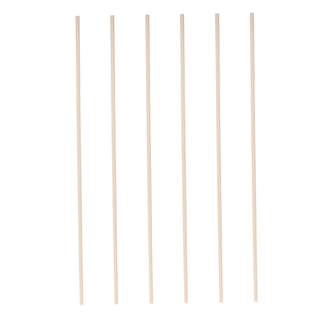 HONMEET Wooden Sticks for Crafts Bamboo Replacement Home Users 6Pcs