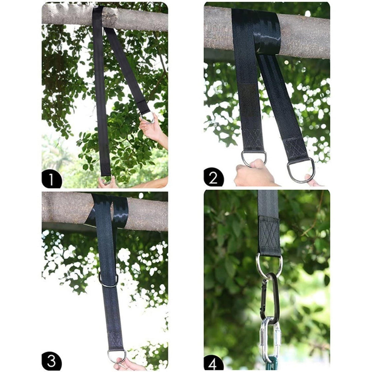 KCGYNP Camping Hammock Straps Set,Heavy Duty Polyester Tree Suspension for Outdoor Swing