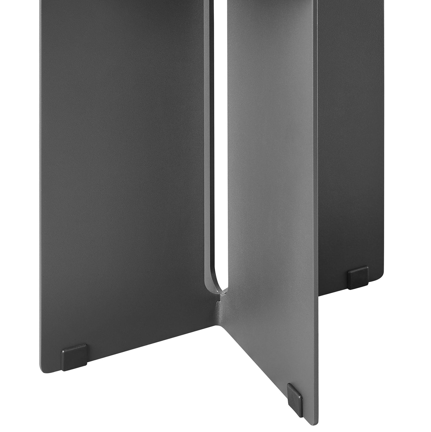 Coffee Side Table, Dark Gray, Aluminum, Outdoor Patio Balcony Cafe Bistro Garden Hospitality Restaurant, Modern Contemporary, HB37276