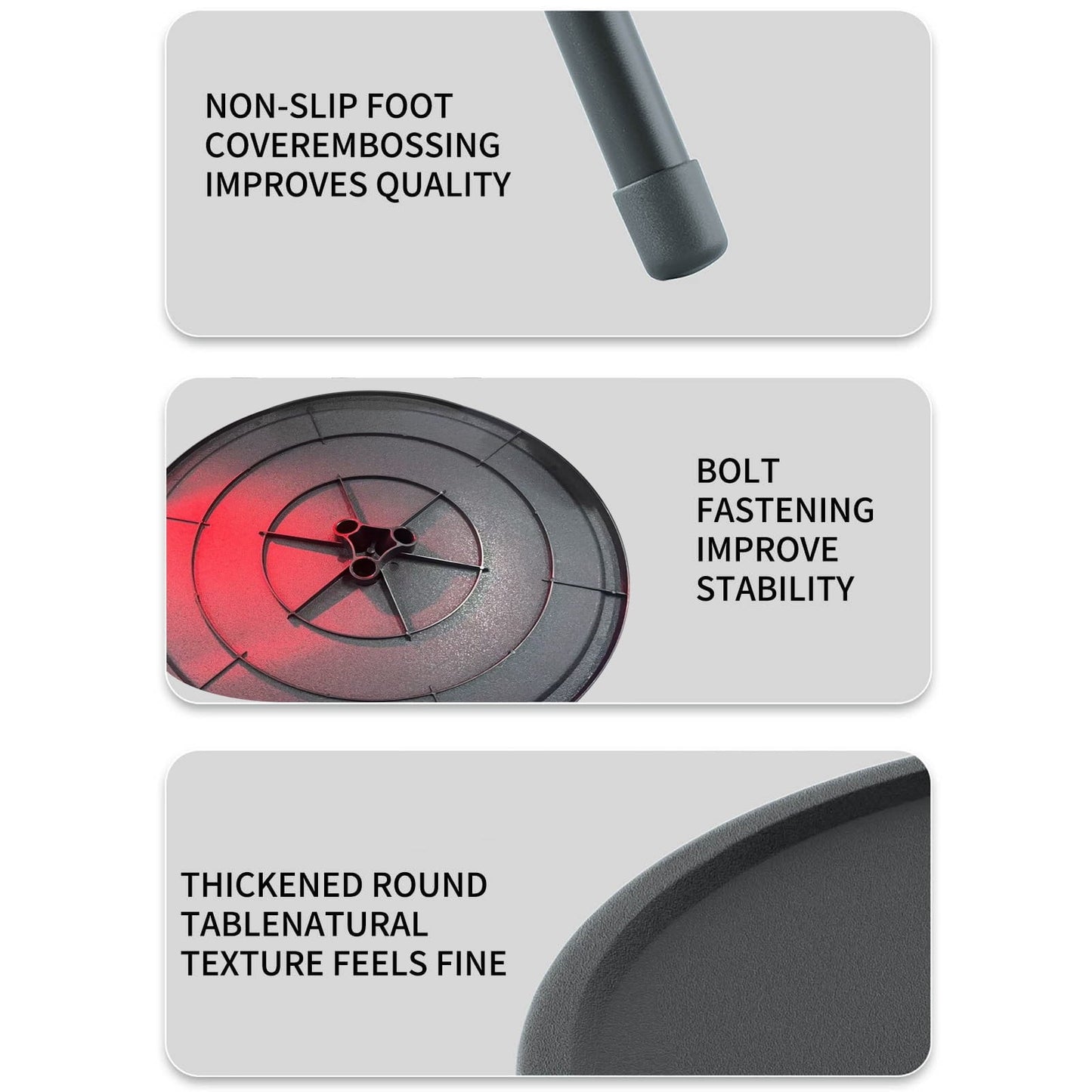 Kieccall Outdoor Folding Small Round Table Portable And Adjustable Camping Table Camping Equipment Picnic Double-layer With Light Rack Coffee Table