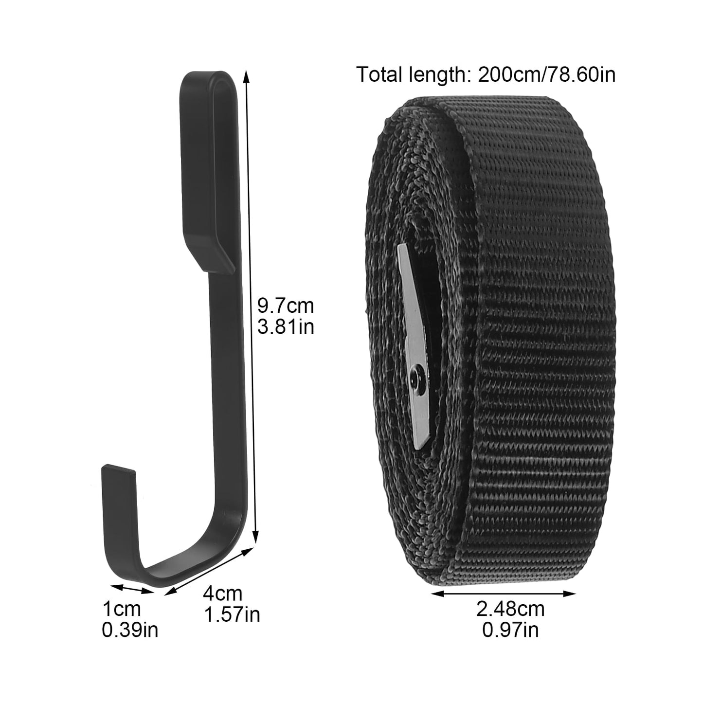 CIMAXIC 1 Set of Tree Stand Gear Hangers Hooks Black for Mountaineering