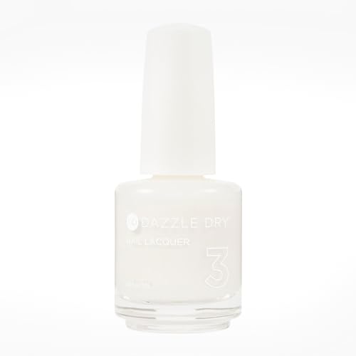 Dazzle Dry Nail Lacquer (Step 3) - Breathe Free - A sheer, milky soft marshmallow nude. Sheer cream. (0.5 fl oz)