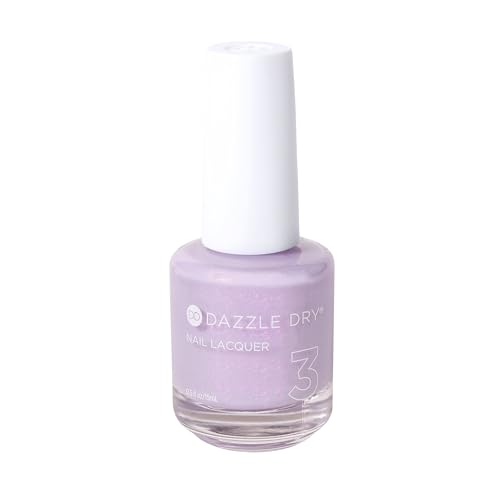 Dazzle Dry Nail Lacquer (Step 3) - Lovely Lilac - A pale purple with a pink shimmer effect. Full coverage shimmer. (0.5 fl oz)