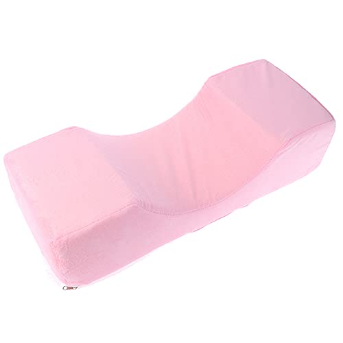 HOKY, Lash Pillow Neck Support Eyelash Pillow Soft Grafting Eyelashes Memory Foam Eyelash Extension Pillow With Pocket Makeup Salon (Pink)