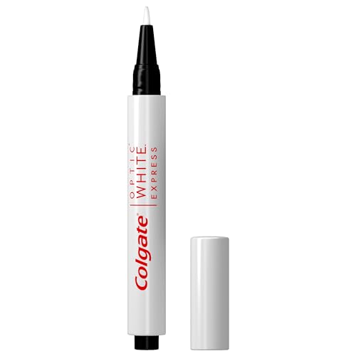 Colgate Optic White Express Teeth Whitening Pen with 35 Treatments, Enamel Safe, Designed for No Tooth Sensitivity, 0.08 oz