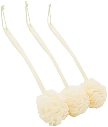 Juvale 3 Pack Long Handled Loofah Back Scrubber for Shower - Exfoliating Loofah with Handle for Shower & Bath (18 in)