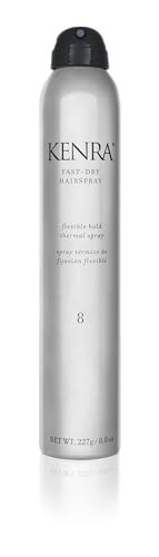 Kenra Fast Dry Hairspray 8 | Flexible Hold Thermal Spray | Multifunctional Spray, Ideal For Both Styling & Finishing | Lightweight, Instant Control | All Hair Types