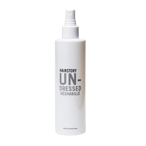 Hairstory Undressed, Texturizing Salt Free Hairspray, Ideal for All Hair Types, Beach Waves & UV Protection, Volumize & Enhance Hair Texture, 8oz