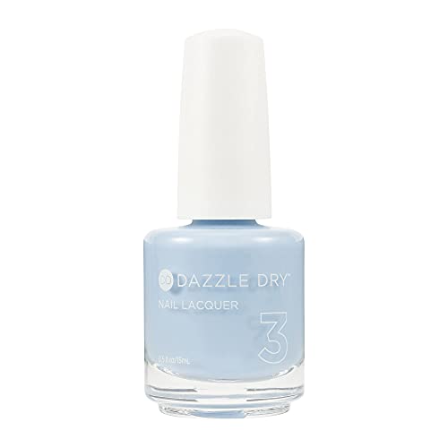 Dazzle Dry Nail Lacquer (Step 3) - Lotion, Please! - A light powder blue with gray undertones. Full coverage cream. (0.5 fl oz)