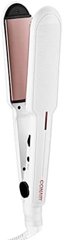 Conair Double Ceramic Flat Iron, 1 1/2-inch , White