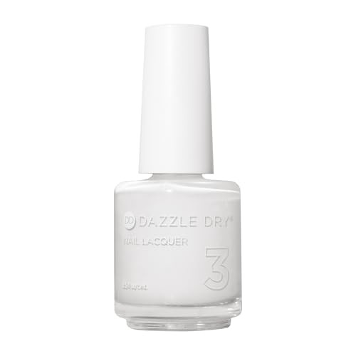 Dazzle Dry Nail Lacquer (Step 3) - White Lightning - A true stark white full coverage cream. (0.5 fl oz)