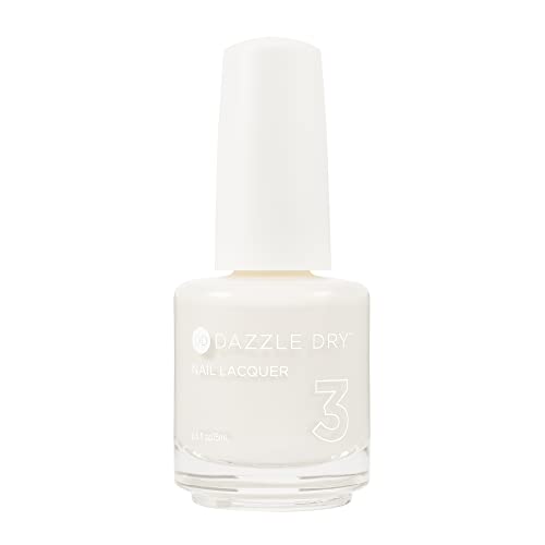 Dazzle Dry Nail Lacquer (Step 3) - At First Blush - A pale, subtle off-white. Full coverage cream. (0.5 fl oz)
